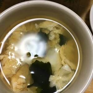 卵とわかめのスープ☆５分で朝のスープ